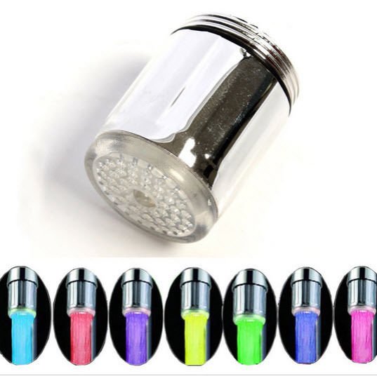 7 Colors LED Water Faucet Light Changing Glow Shower Stream Tap