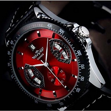 Men's Calendar Function Auto-Mechanical Steel Round Dial Quartz Analog Watch