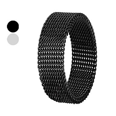 ** Men's Titanium Steel 6mm Netty Transmutable Ring **