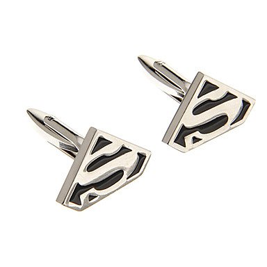 Fashion S Symbol Shape Silver Alloy Cufflinks - SPECIAL PRICE