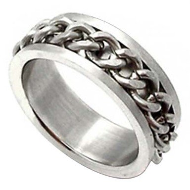** Men's Metal Chains Titanium Steel Ring **