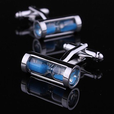 Hourglass Crystal Mens Cufflinks - SPECIAL PRICE