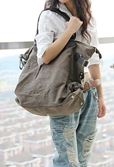 1. Canvas & Leather Bag Shoulder Bag Messenger. FREE DELIVERY