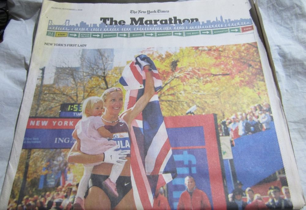 2008 NY Marathon insert in the New York Times~November 3 2008~Paula Radcliffe
