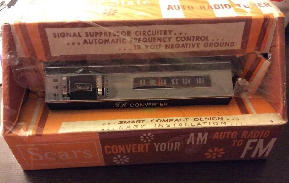 Vintage Sears FM Auto Radio Tuner AM Converter 50290 Signal Suppressor Circuitry