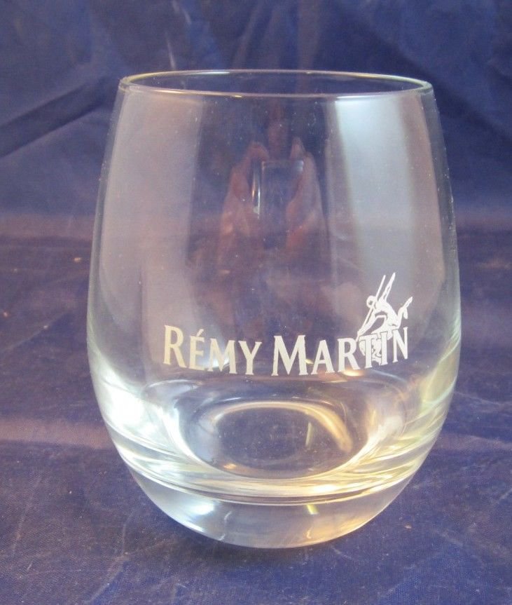 Remy Martin rounded low ball cocktail snifter glass glasses