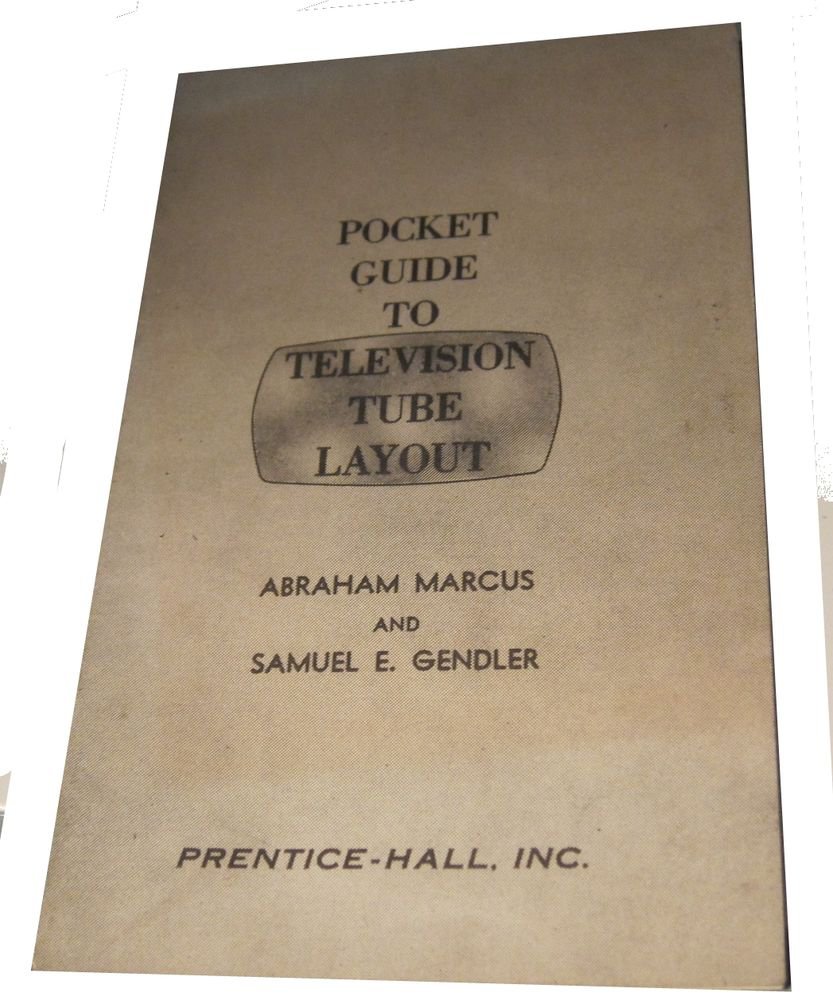 Pocket Guide to Television Tube Layout~vintage TV ephemera~FREE US SHIP