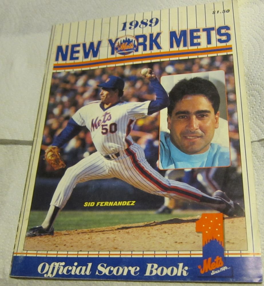 1989 New York Mets Official Score Book & Program~Sid Fernandez~Phillies baseball