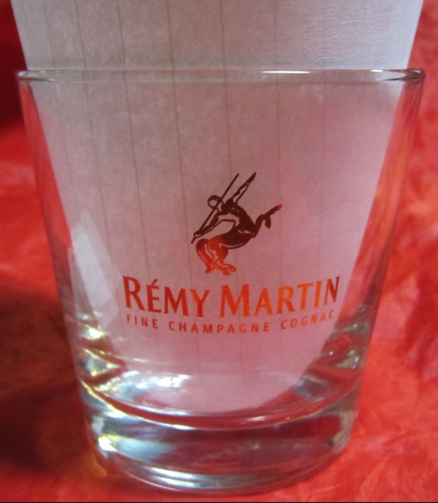 Remy Martin Fine Champagne Cognac cocktail glass liquor advertising collectible