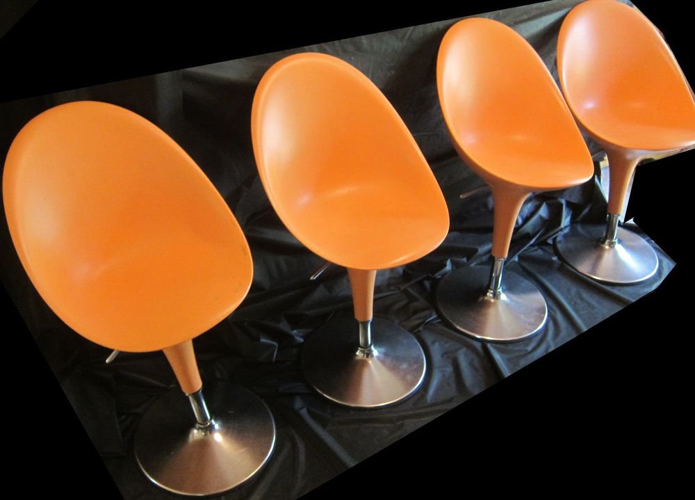 4 MAGIS BOMBO CHAIRS Stefano Giovannoni chair Modern furniture orange mod swivel