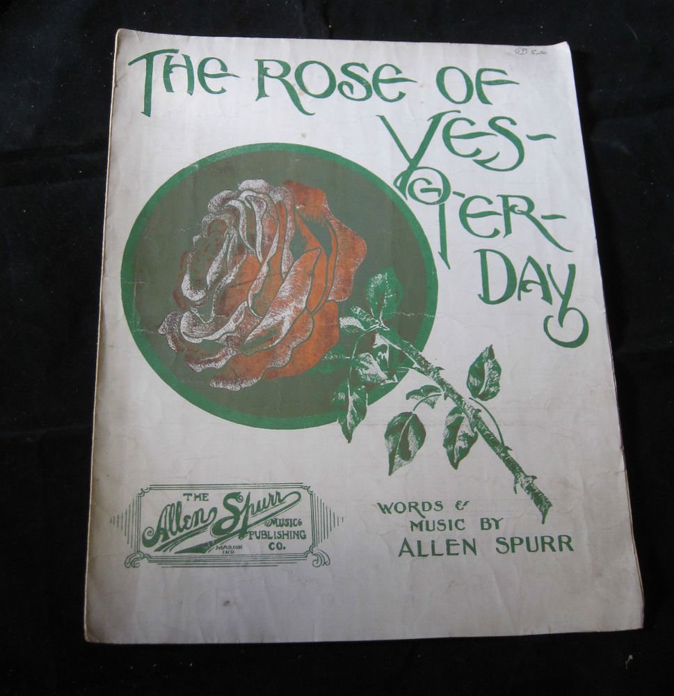 The Rose of Yesterday & Eileen from Old Killarney~vintage sheet music~1912