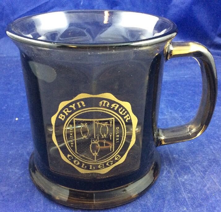 Vintage Bryn Mawr College Glass Mug Seven Sisters Memorabilia Graduation Gift