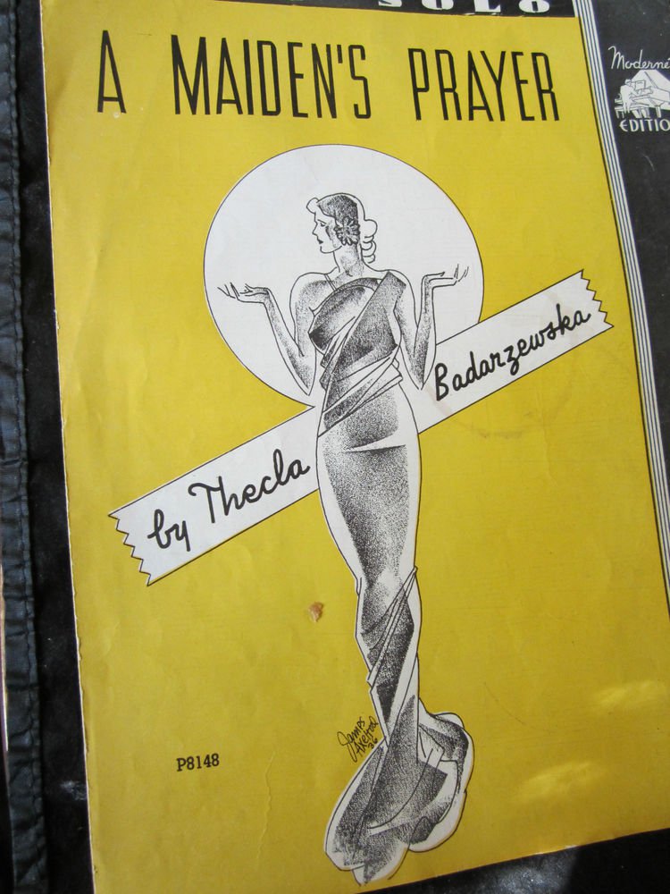 A Maiden’s Prayer sheet music~by Thecla Badarzewska~FREE US SHIPPING