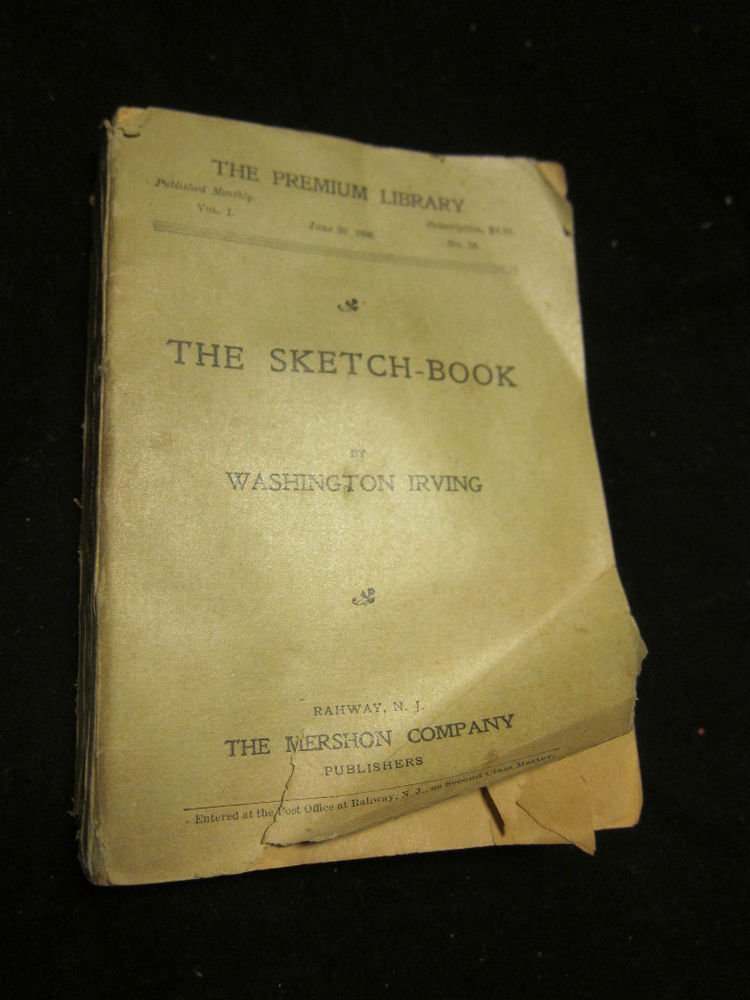 The Sketch Book by Washington Irving~The Premium Library 1898~FREE US SHIPPING