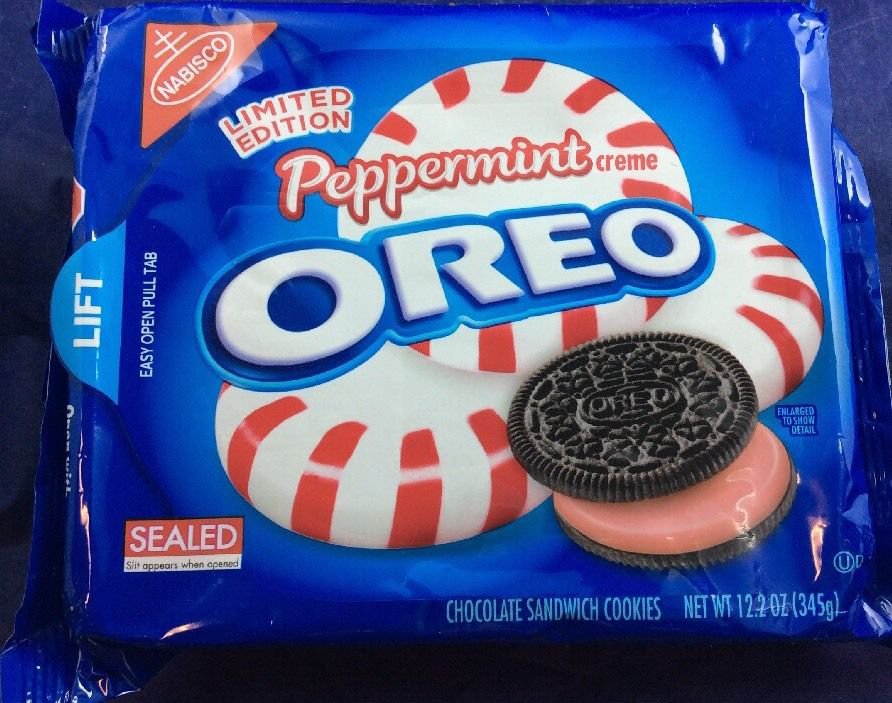 Limited Edition Peppermint Creme Oreo 12.2 Oz Oreos Cream Cookies Snack Nabisco