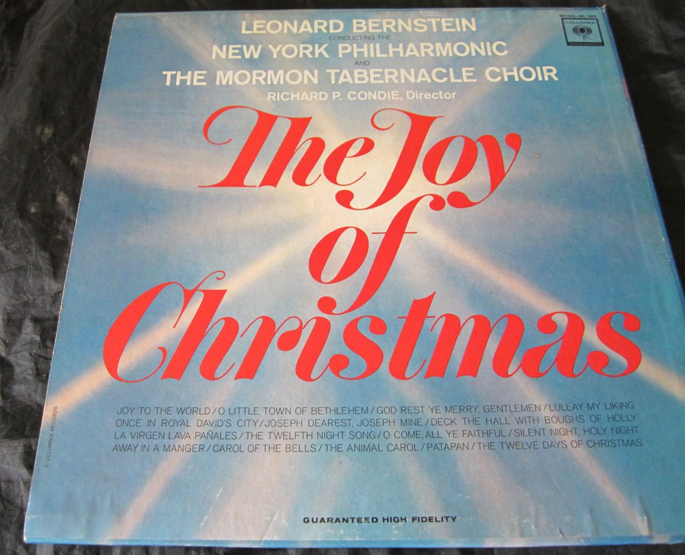 The Joy of Christmas record~Leonard Bernstein~NY Philharmonic~Mormon Tabernacle