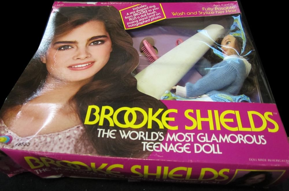 Brooke Shields fully posable 11.5" doll in box~wearing blue sweater~by LJN Dolls