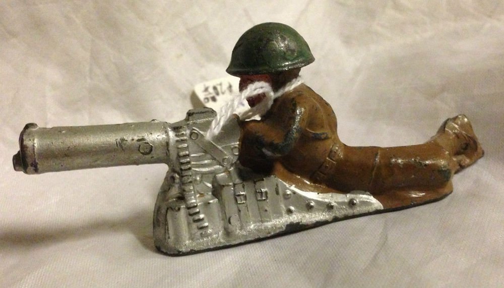 B206 Barclay Toy Soldier~Prone Machine Gunner~FREE US SHIPPING