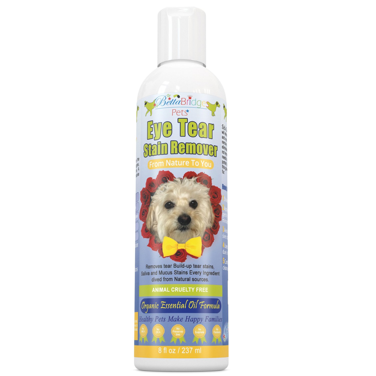 Betta Bridges Pets Natural Tear Stain Remover For Dogs, 8 Oz by Betta Bridges Pets