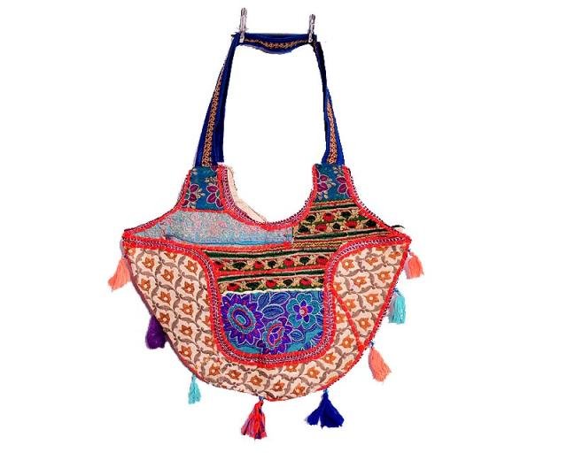 INDIAN BEAUTIFUL BANJARA PATCHWORK EMBROIDERED VINTAGE BAG CROSS PURSE ZIPSY