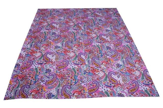 NEW INDIAN GUDARI KANTHA QUEEN COTTON BEDSPREAD HAND MADE THROW GUDARI DECOR ART
