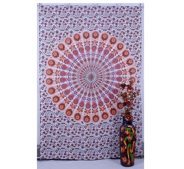 Indian New Floral Mandala Tapestry Hippie Wall Hanging Beach Home Decor Ethnic