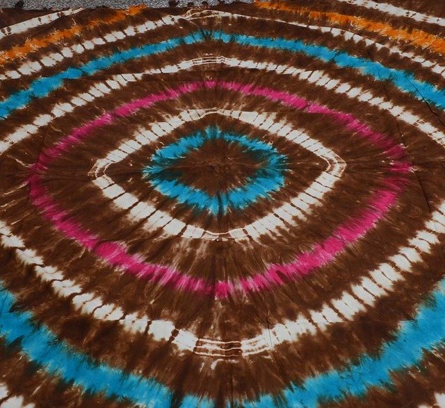 INDIAN TIE DYE PEACE SIGN TAPESTRY BLANKET BEDSPREAD QUEEN WALL HANGING DECOR