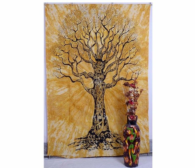 Tree of Life Hippie Indian Tapestry Bohemian Wall Hanging Bedspread Twin Ethnic