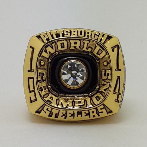 1974 Pittsburgh Steelers IX Super bowl championship ring size 11 Back Solid