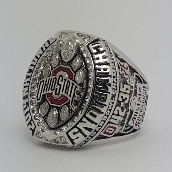 Ohio State Buckeyes 2014 Big Ten championship ring ELLIOTT football NCAA ring size 9-14 Back Solid