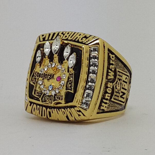 2005 Pittsburgh Steelers XL Super bowl championship ring size 11 Back Solid
