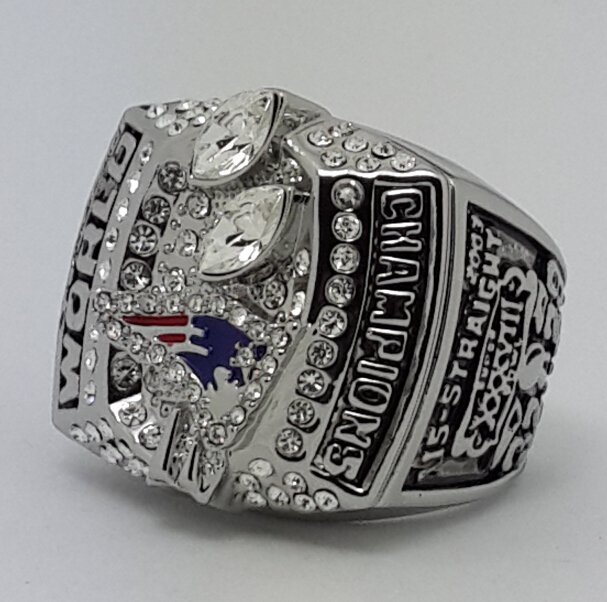 2003 New England Patriots XXXVIII Super bowl championship ring KRAFT size 11 Back Solid