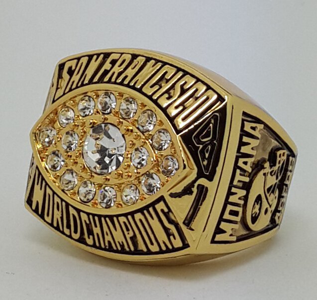 1981 San Francisco 49ERS XVI Super bowl championship ring MONTANA size 11 Back Solid