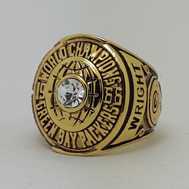 1966 Green Bay Packers I Super bowl championship ring WRIGHT size 11 Back Solid