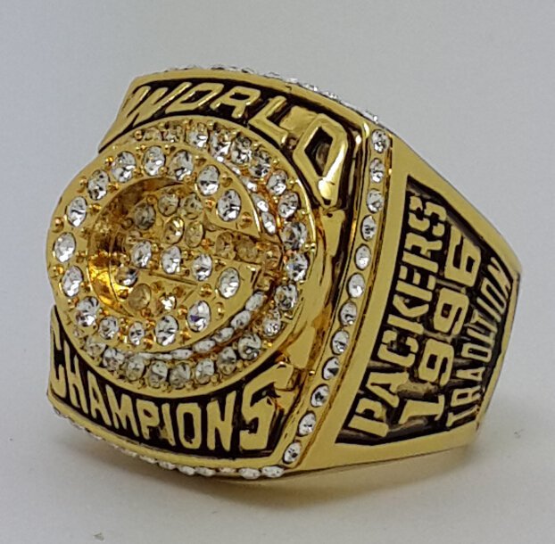 1996 Green Bay Packers XXXI Super bowl championship ring FAVRE size 11 Back Solid
