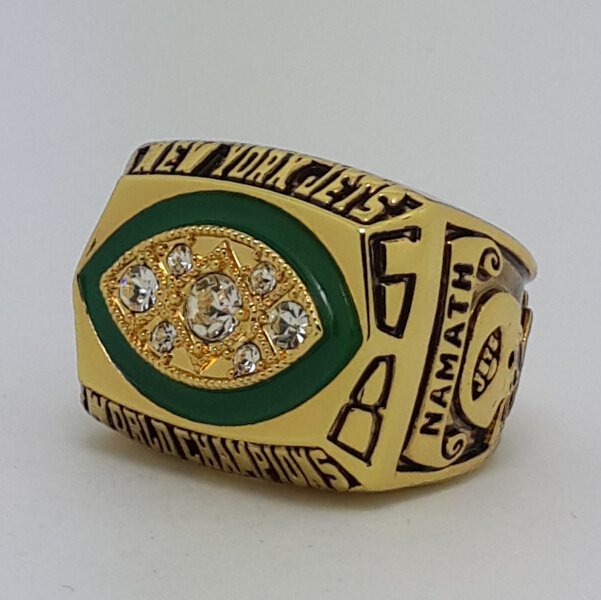 1968 New York Jets III Super bowl championship ring NAMATH size 11 Back Solid