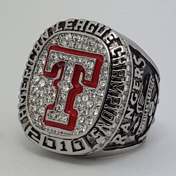 2010 Texas Rangers AL American League world series championship ring baseball size 11 Back Solid