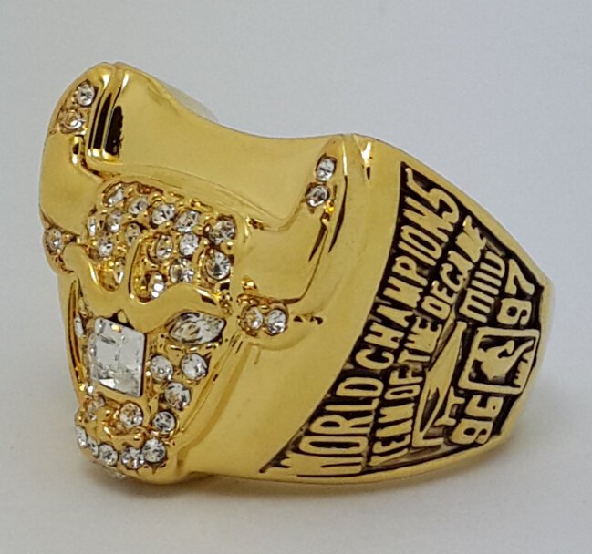Chicago Bulls 1997 JORDAN Dynasty Basketball championship ring NBA size 10 Nice Gift