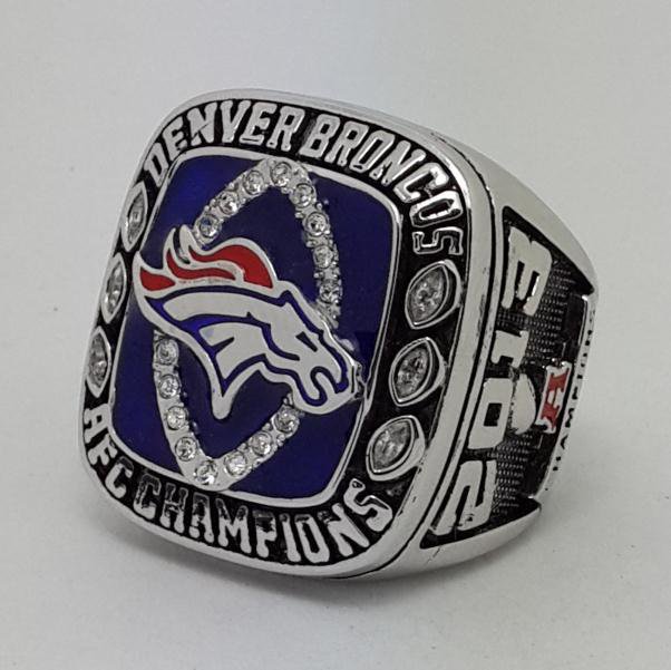 Denver Broncos 2003 AFC Super bowl championship ring MANNING size 9-14 US Back Solid