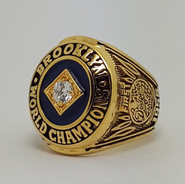 Los Angeles Dodgers 1955 world series championship ring baseball MLB size 9-14 Back Solid