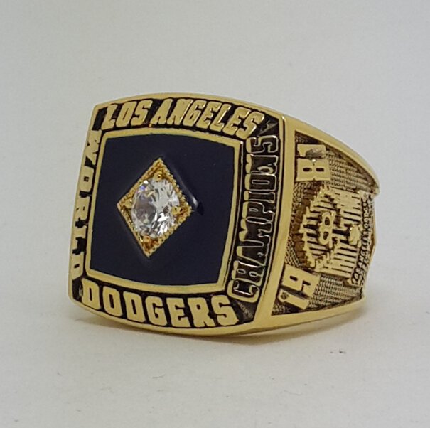 Los Angeles Dodgers 1981 world series championship ring CRANDALL baseball MLB size 9-14 Back Solid