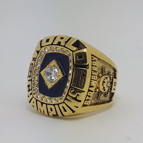 New York Mets 1986 world series championship ring STRAWBERRY baseball MLB size 9-14 Back Solid