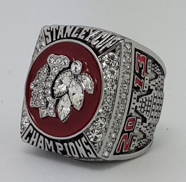 Chicago Black Hawks 2013 Stanley Cup championship ring TOEWS size 11 US Back Solid