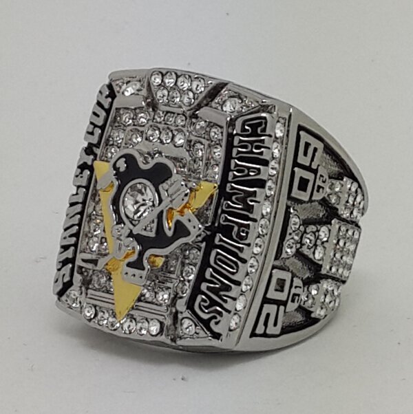 Pittsburgh Penguins 2009 Stanley Cup championship ring CROSBY size 11 US Back Solid