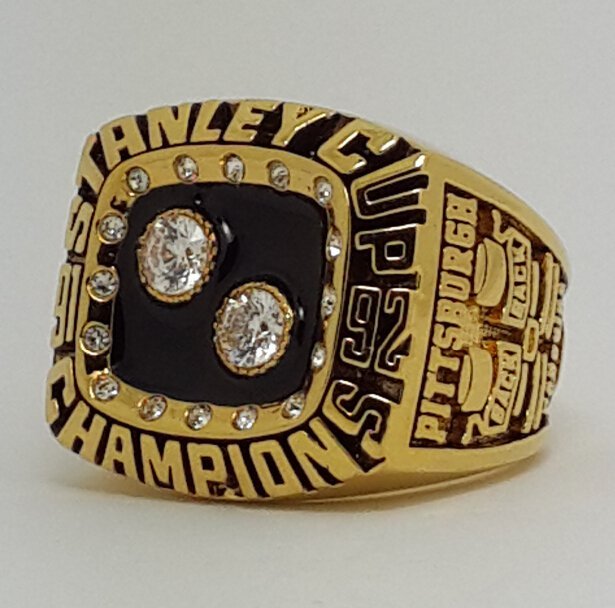 Pittsburgh Penguins 1992 Stanley Cup championship ring LEMIEUX size 9-14 US Back Solid