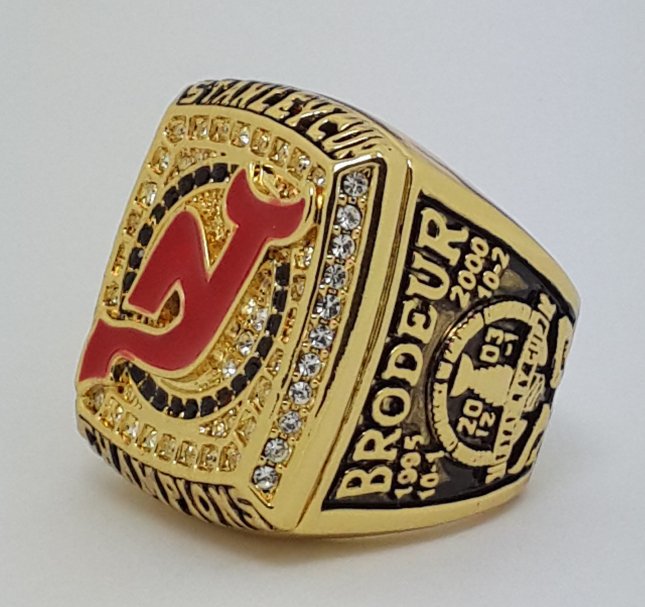 New Jersey Devils 2003 Stanley Cup championship ring Brodeur size 11 US Back Solid