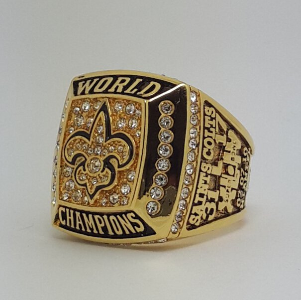 High Quality 2009 New Orleans Saints XLIV Super bowl championship ring BREES size 9-14 Solid