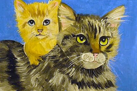 Mommy Cat and Kitten