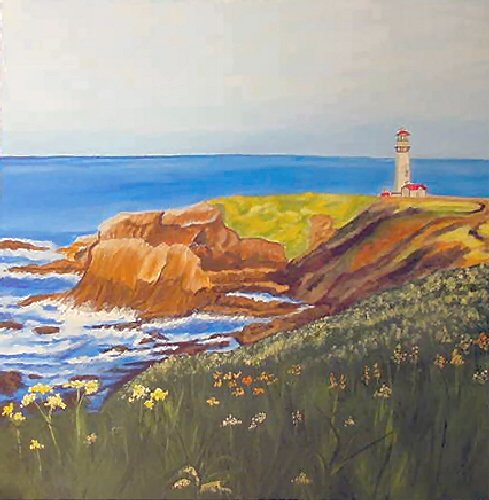 Lighthouse Point 20x20, ready to hang
