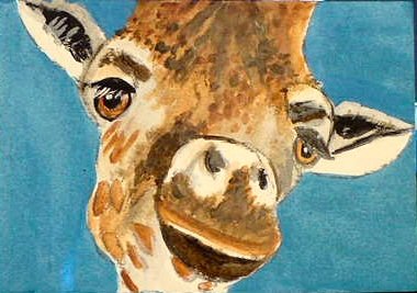 ACEO Hello Giraffe
